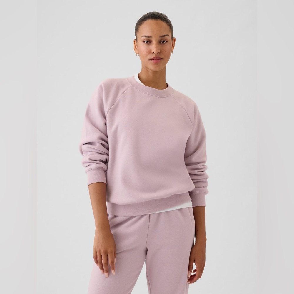 GAP Vintage Soft Raglan Sweatshirt Pale Plum Purple Adult Unisex Size Large